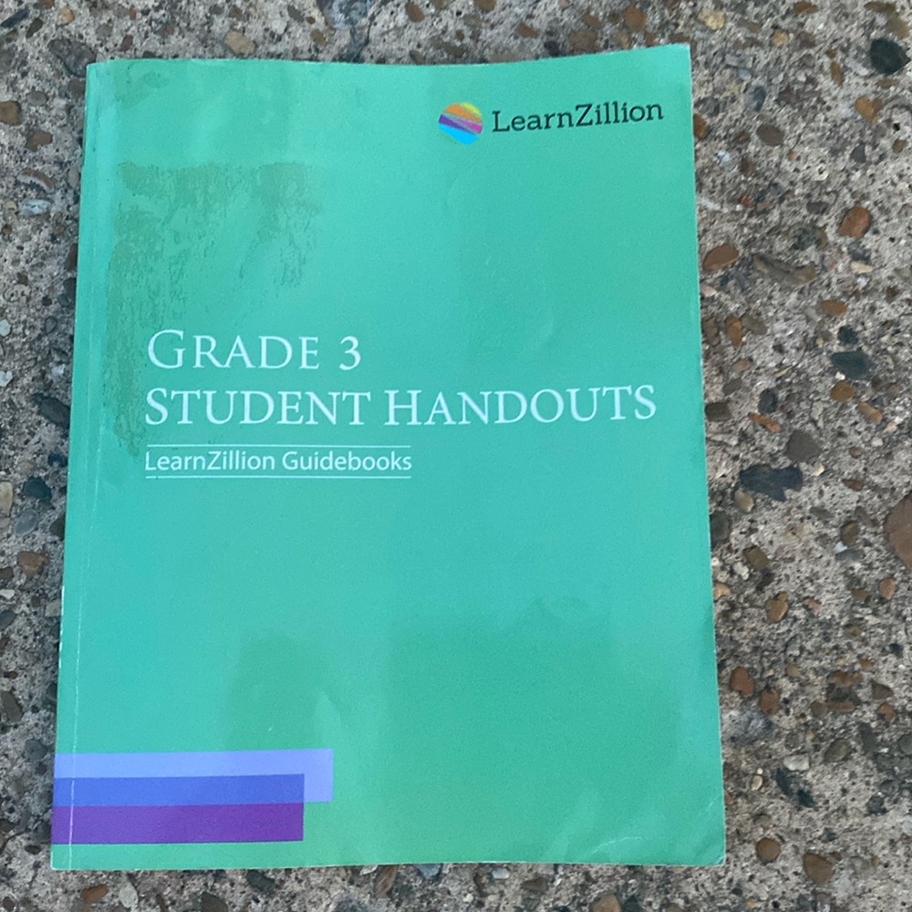 Handout book for third grade 3rd grade student handout, learn zillion guidebook